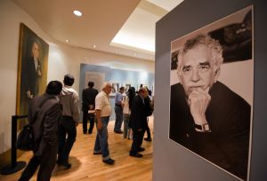 People visit the exhibition called "Gabr