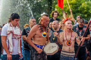 New York Activist groups stand in solidarity and to show...