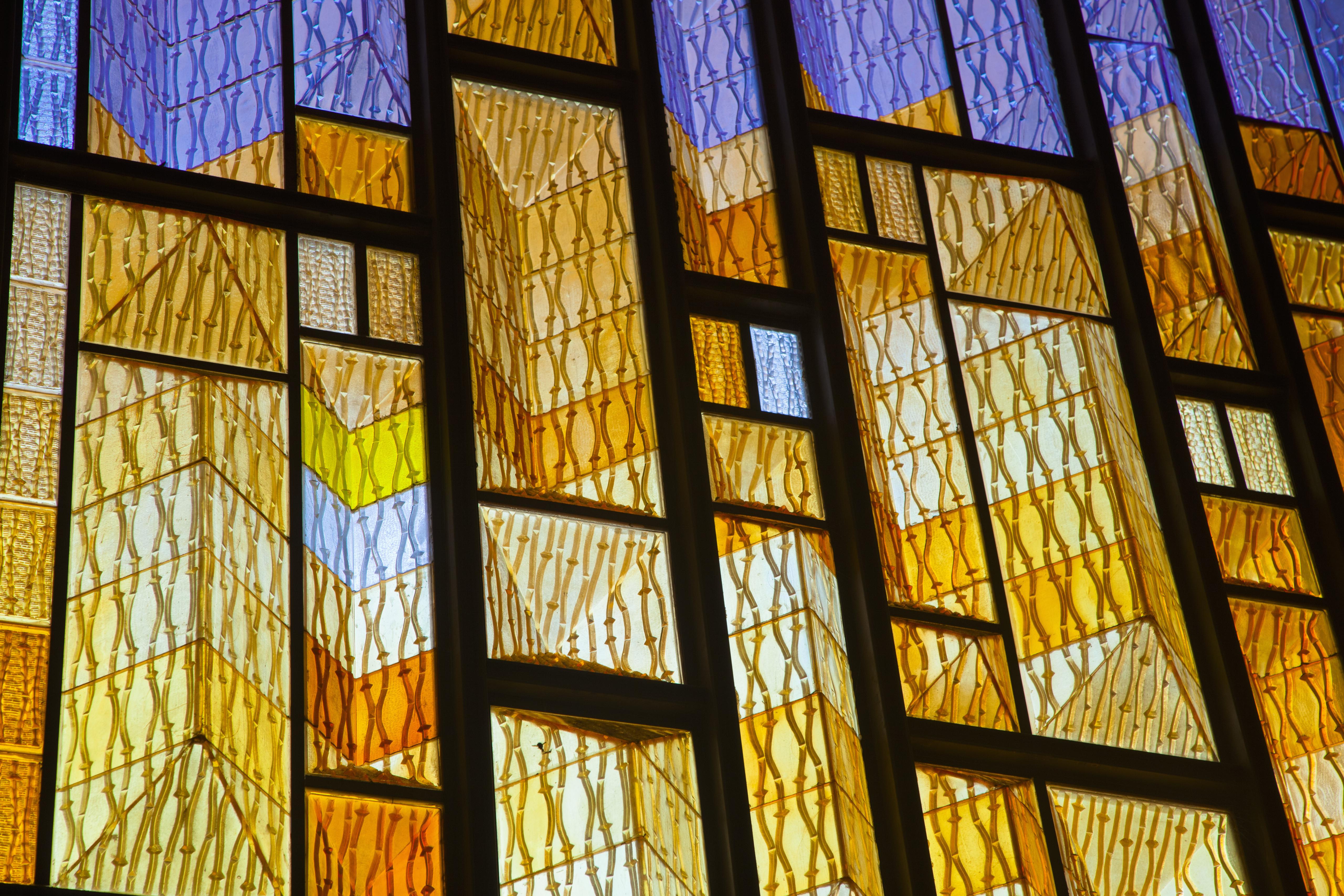 Stained glass in Basilica de Guadalupe