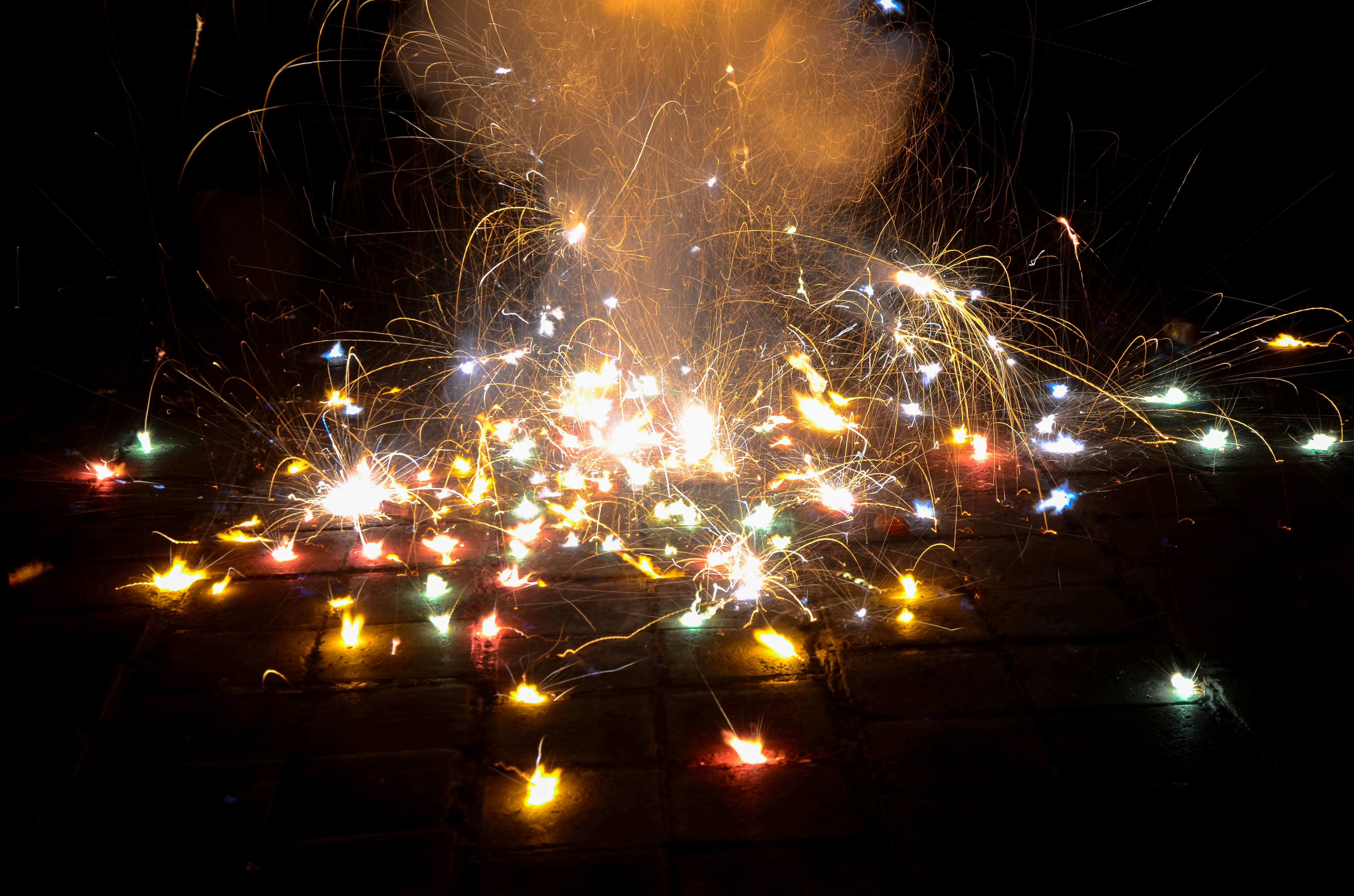 Firework Display At Night