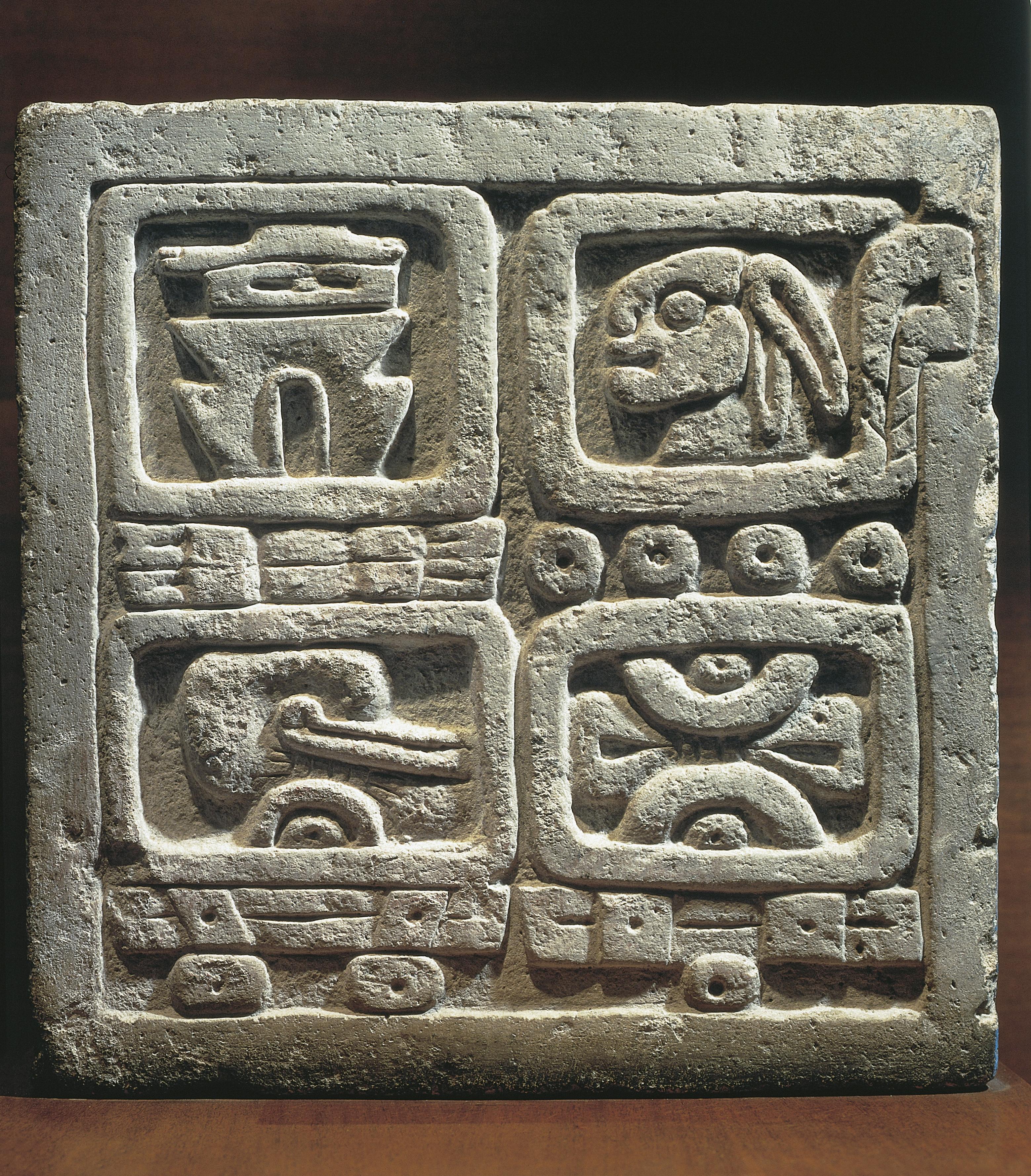 Mexico, Maya Civilization, Xochicalco, Stone of the four glyphs (calendar system)