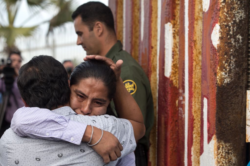 TOPSHOT-MEXICO-US-BORDER FENCE-OPENING