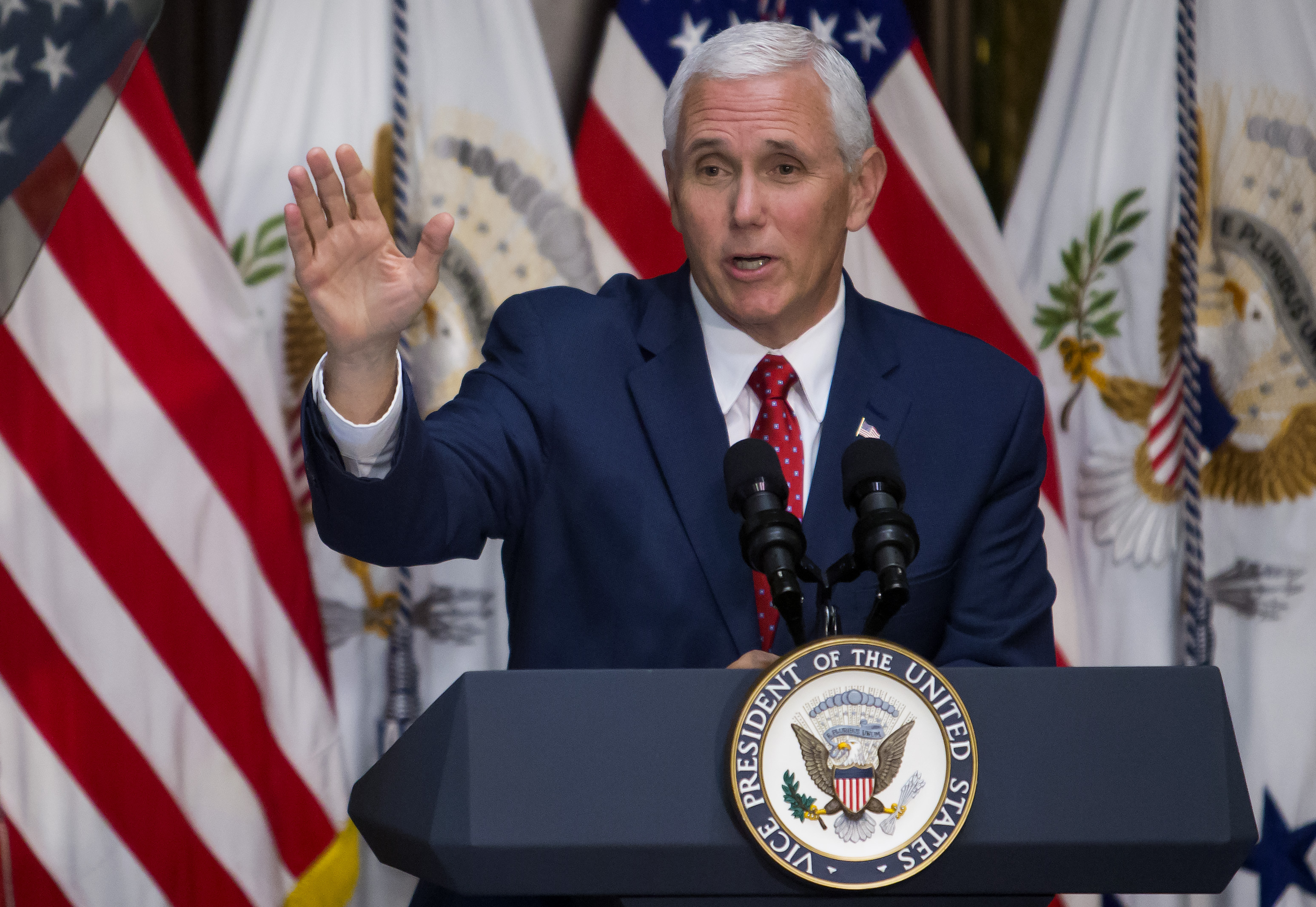 Vice President Mike Pence Attends Infrastructure Summit Working Luncheon