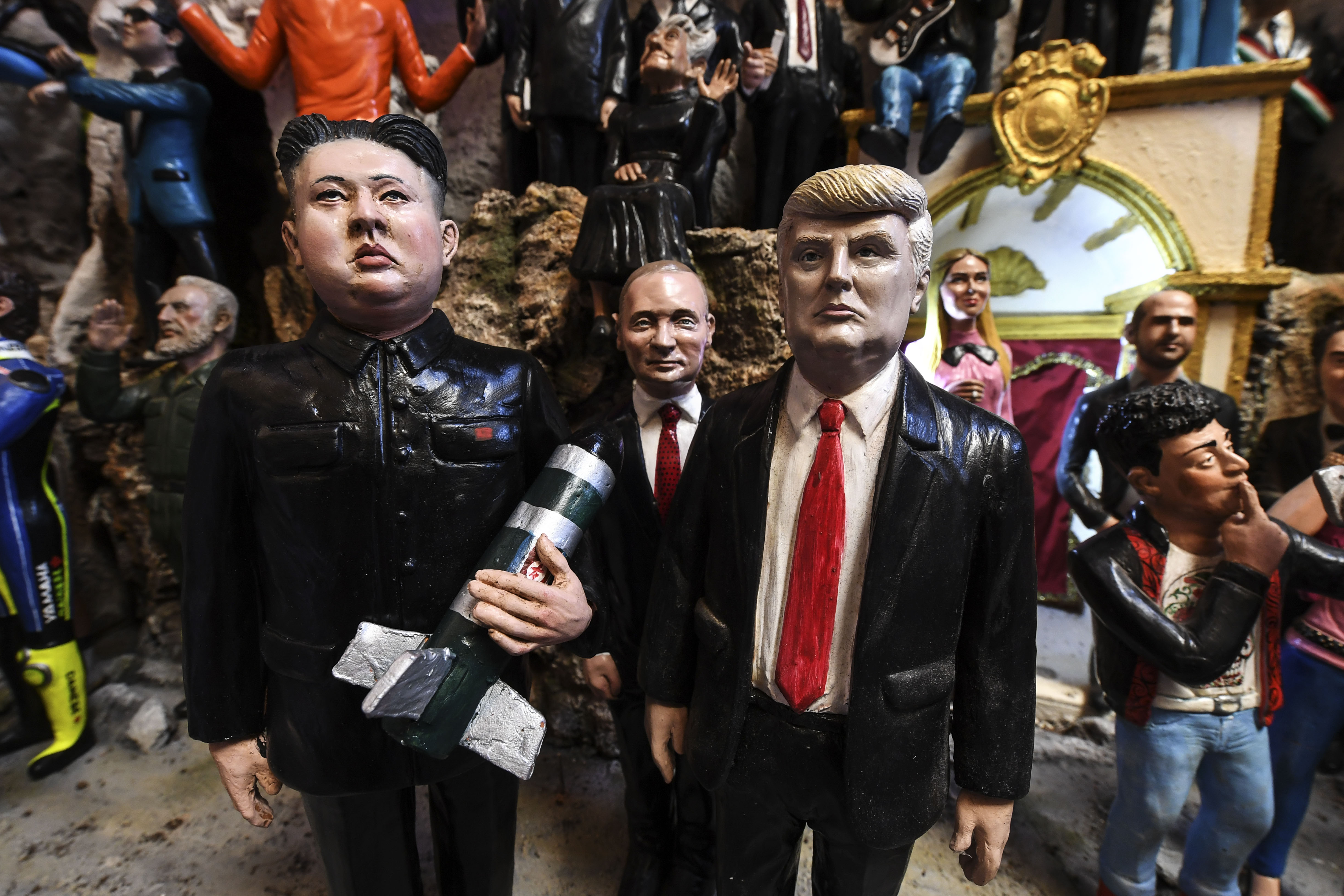 The Korean dictator Kim Jong-un, US President Donald Trump...