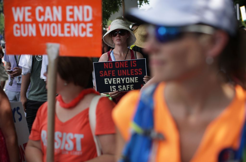 Women's Groups Protest Outside NRA Headquarters
