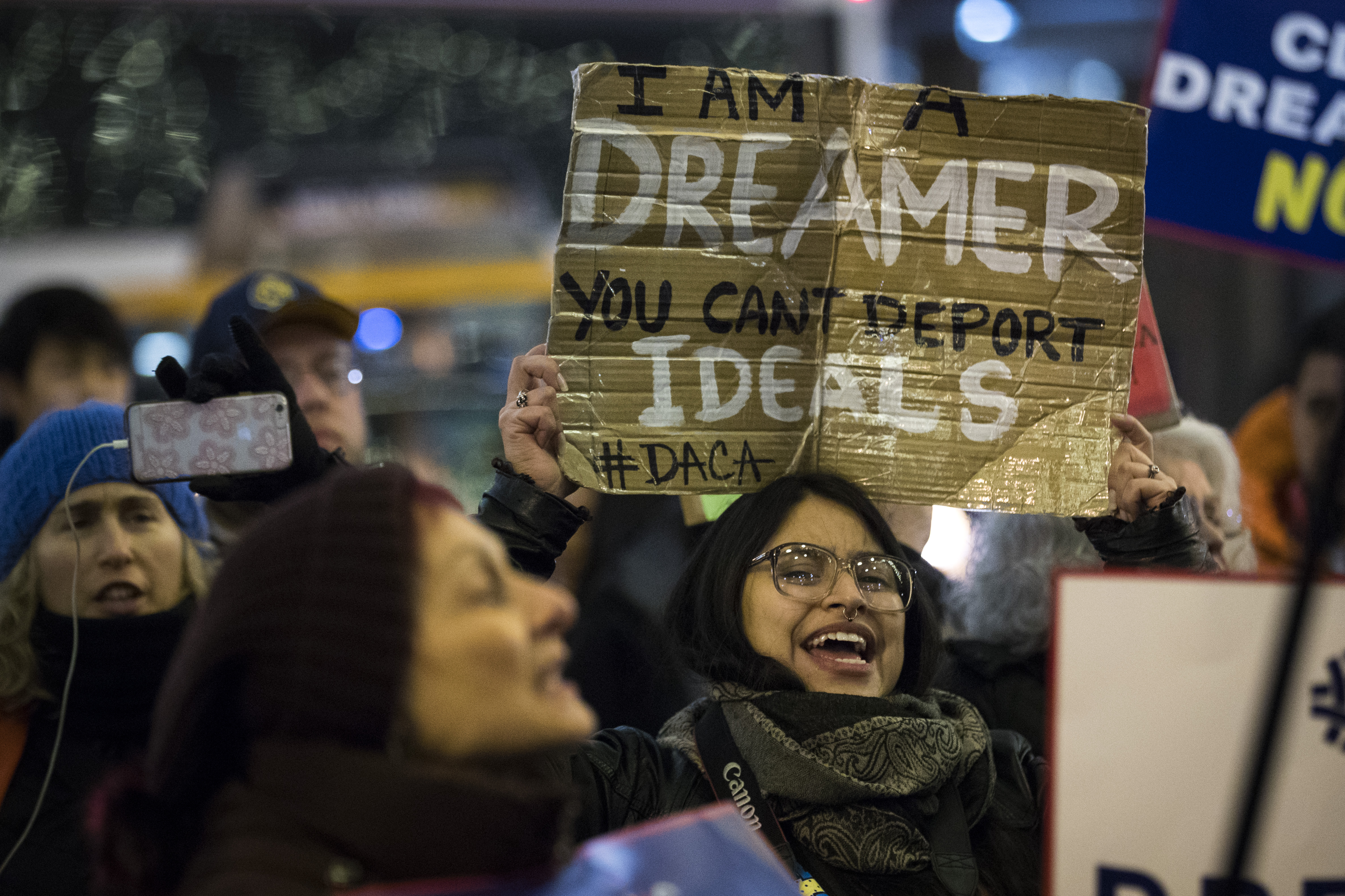 Immigration Activists Demonstrate For Passage Of Clean Dream Act Outside Sen. Schumer's Office In New York
