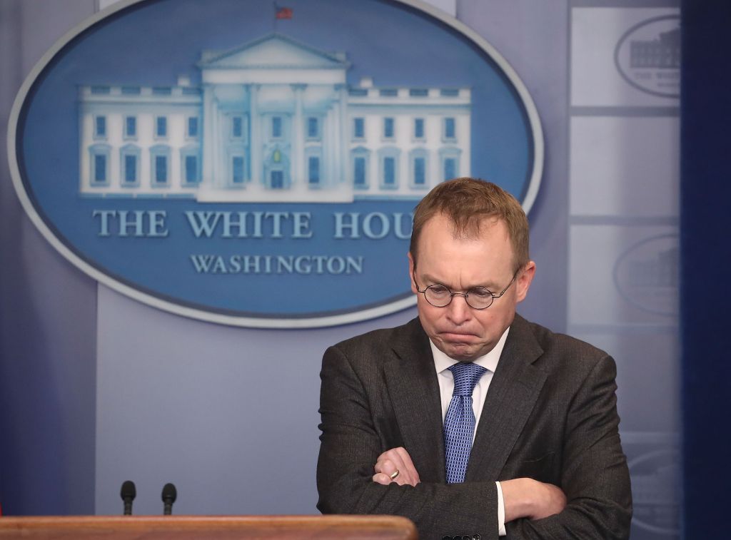 Marc Short And Mick Mulvaney Hold Briefing On Possible Government Shutdown