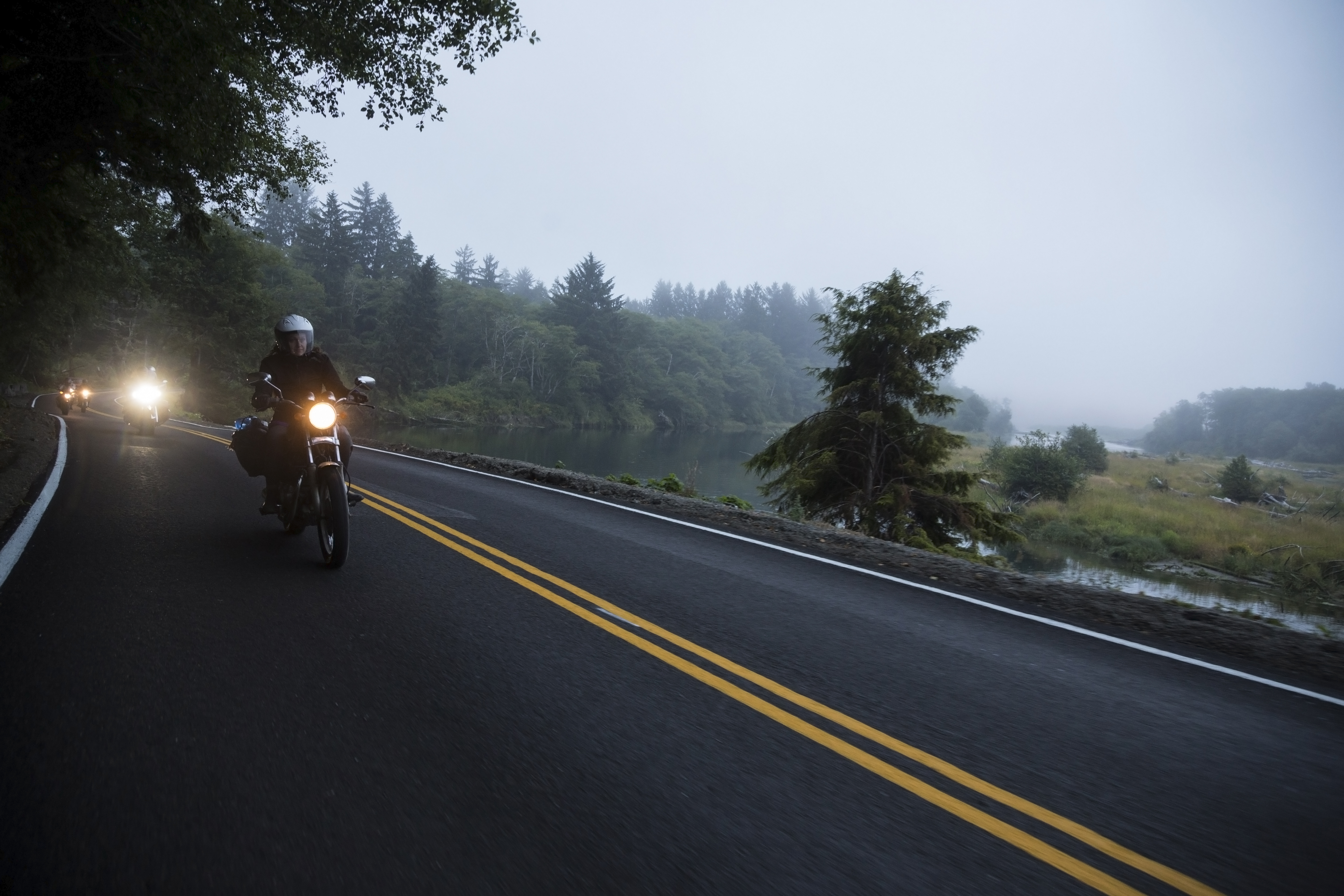 Motorcycle club on Highway 101