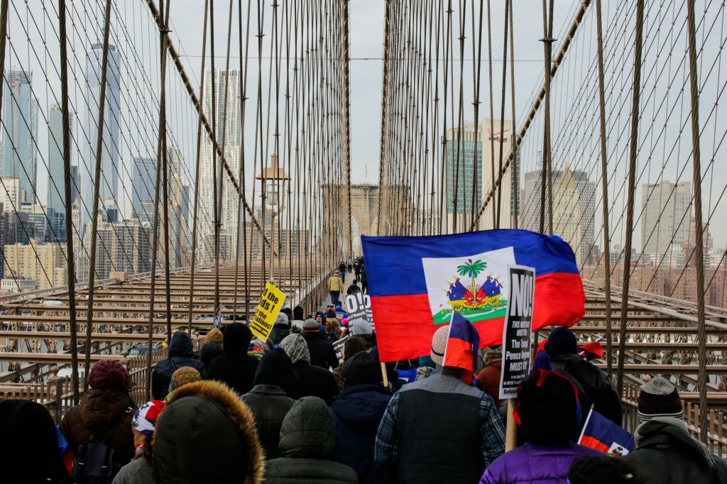 People Protest against U.S. President Trump's recent statements and words about immigration