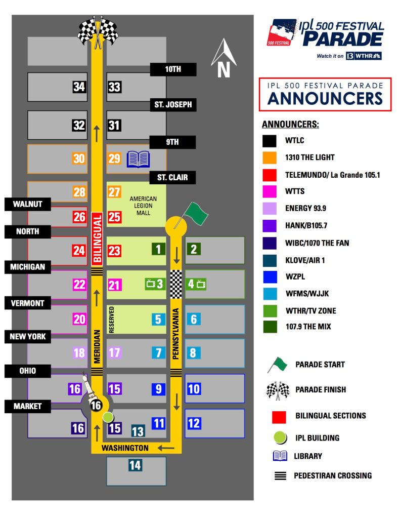 2018 Parade Announcer Grid