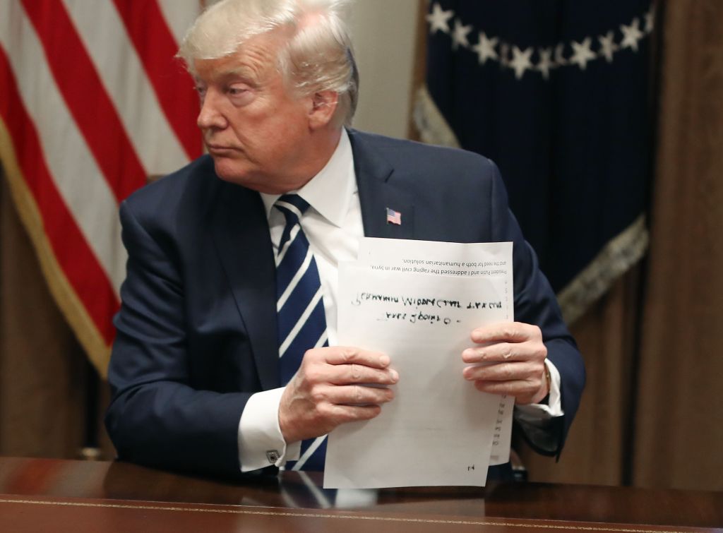 President Trump Meets With Members Of Congress In The White House Cabinet Room