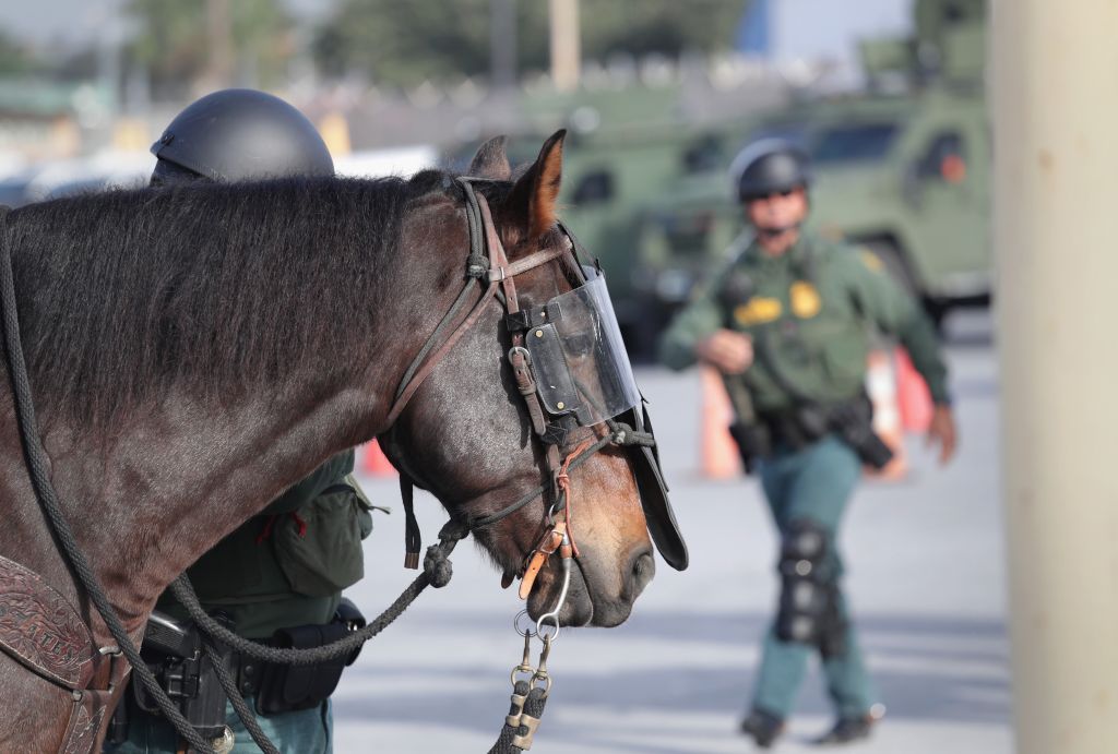 U.S. Customs And Border Protection Agents Train For Possible Immigrant Caravan