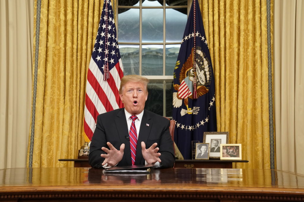 President Trump Addresses The Nation On Border Security From The Oval Office
